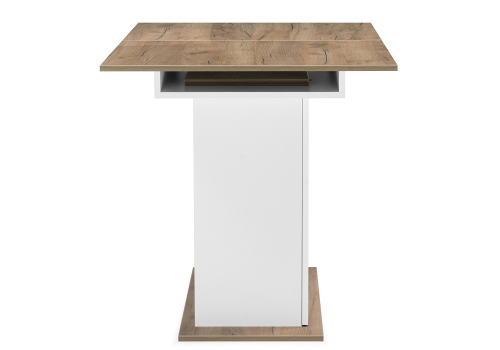 фото стол деревянный раскладной woodville carla белый / крафт золотой 621111 | 220svet.ru