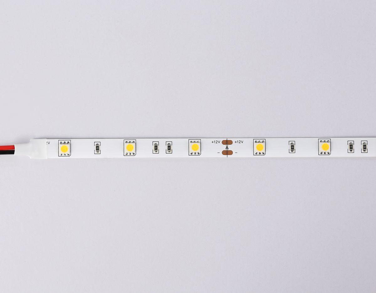 фото светодиодная лента теплый белый ambrella light 7,2w/m 30led/m 5050smd 3000к 5m gs1801 | 220svet.ru