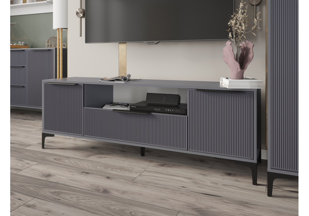 фото тв-тумба woodville иадама графит софт 619893 | 220svet.ru