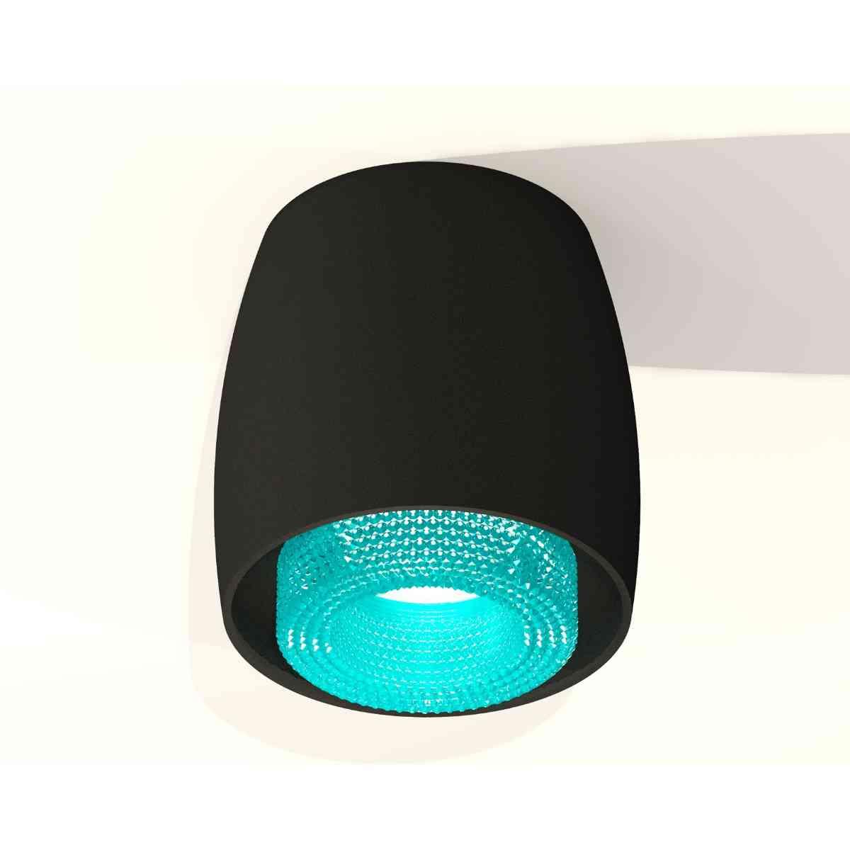 фото комплект накладного светильника ambrella light techno spot xs1142023 sbk/bl черный песок/голубой (c1142, n7194) | 220svet.ru