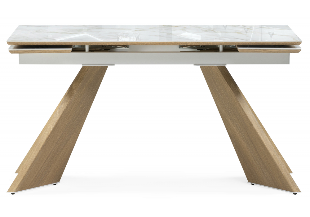 фото керамический стол раскладной woodville ливи carla larkin / черный дуб монтана 588022 | 220svet.ru