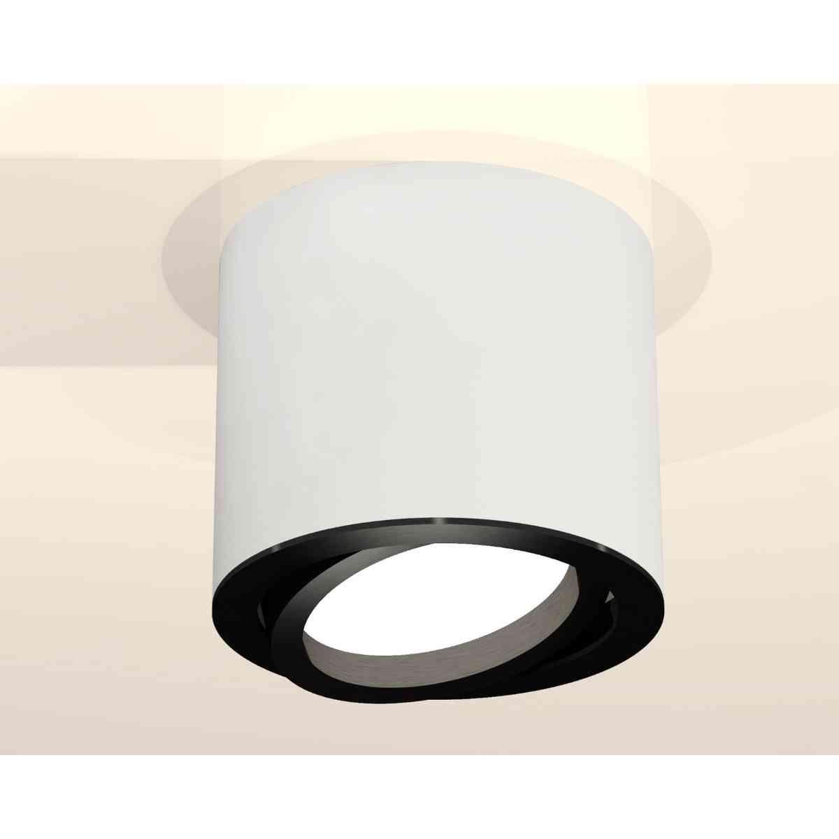 фото комплект накладного светильника ambrella light techno spot xs7401002 swh/pbk белый песок/черный полированный (c7401, n7002) | 220svet.ru
