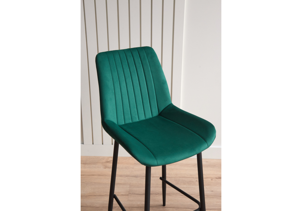 фото барный стул вращающийся woodville седа 360 зеленый (zd 667) / черный 632616 | 220svet.ru