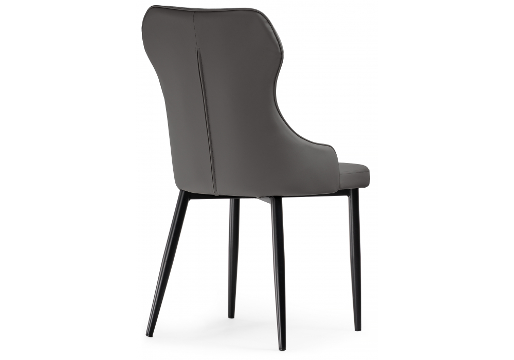 фото стул на металлокаркасе woodville neli gray / black 15215 | 220svet.ru