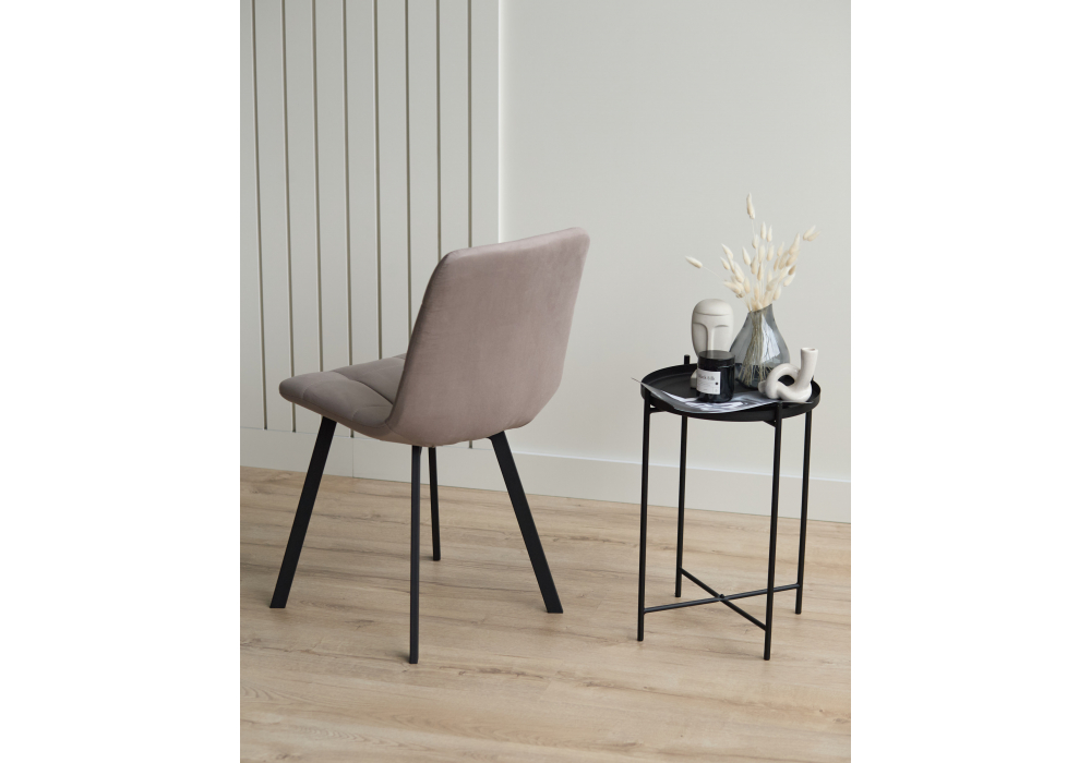 фото стул на металлокаркасе woodville чилли латте / черный 631634 | 220svet.ru