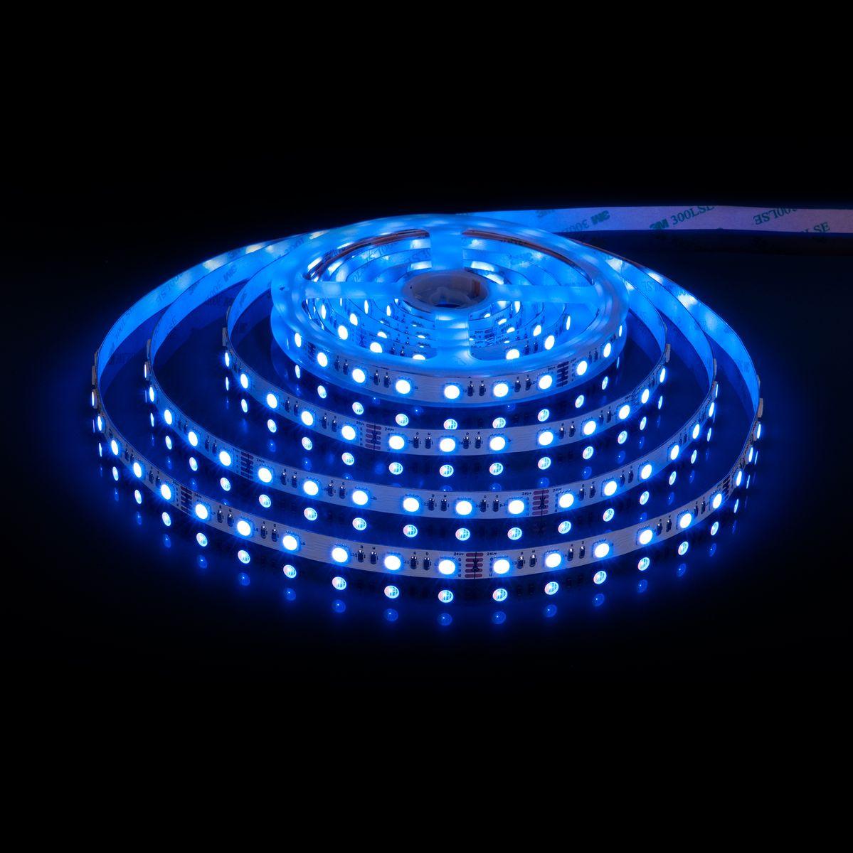 фото светодиодная лента elektrostandard 24w/m 60led/m 5050smd mix rgb/теплый белый 5m a053701 | 220svet.ru