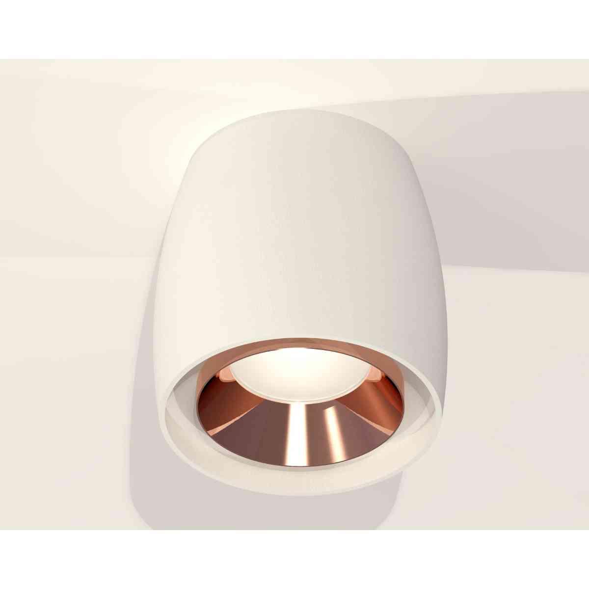 фото комплект накладного светильника ambrella light techno spot xs1141005 swh/ppg белый песок/золото розовое полированное (c1141, n7035) | 220svet.ru
