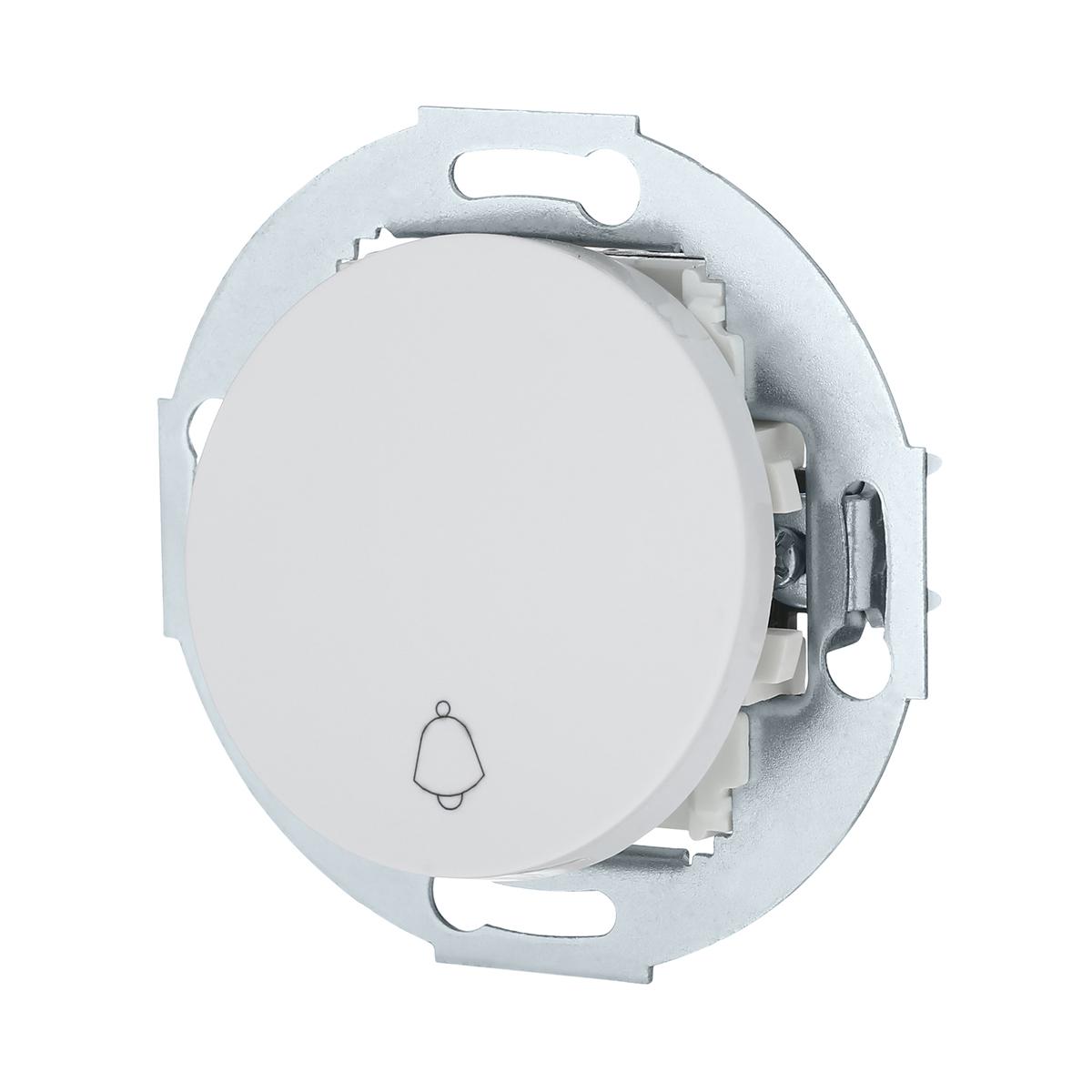 фото выключатель-кнопка lk studio одноклавишный (схема 1t) 16 а, 250 в (белый) vintage 880504-1 | 220svet.ru