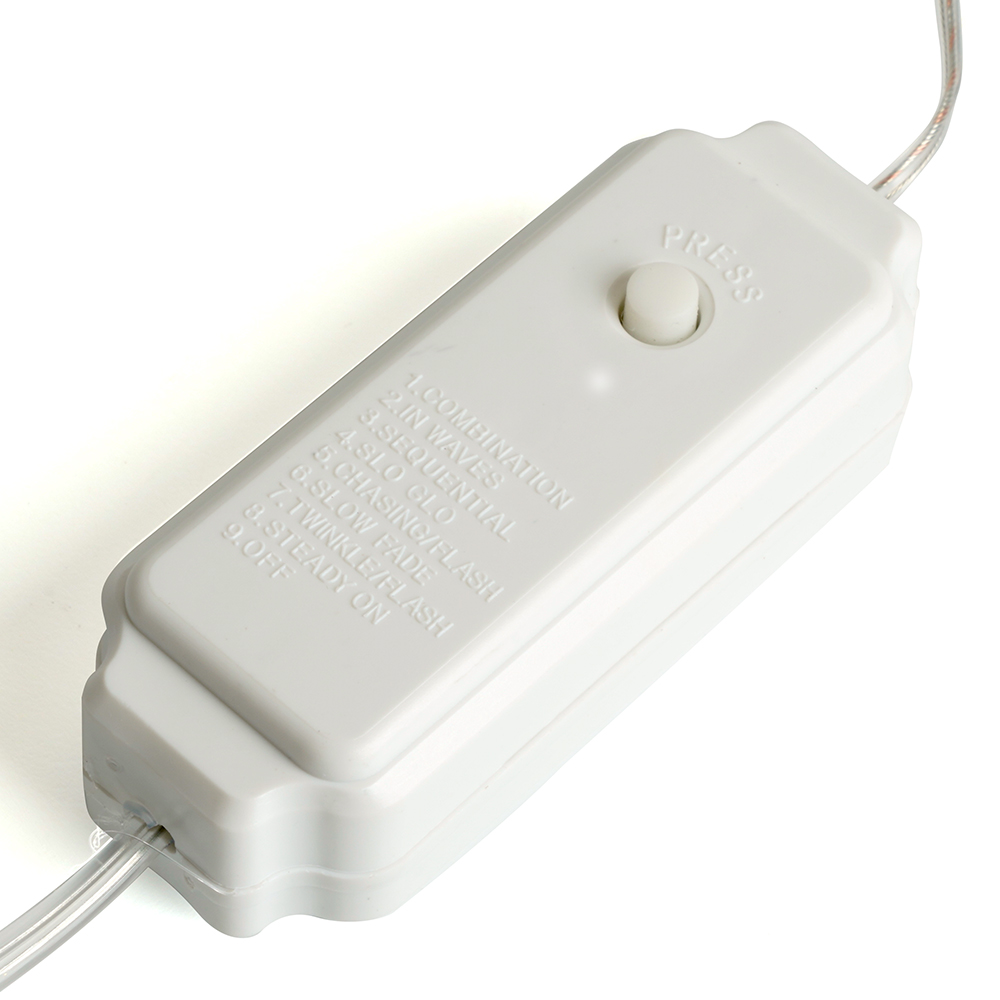 фото гирлянда feron cl577 линейная роса (на плоском проводе) 220v мультиколор c питанием от сети 48618 | 220svet.ru