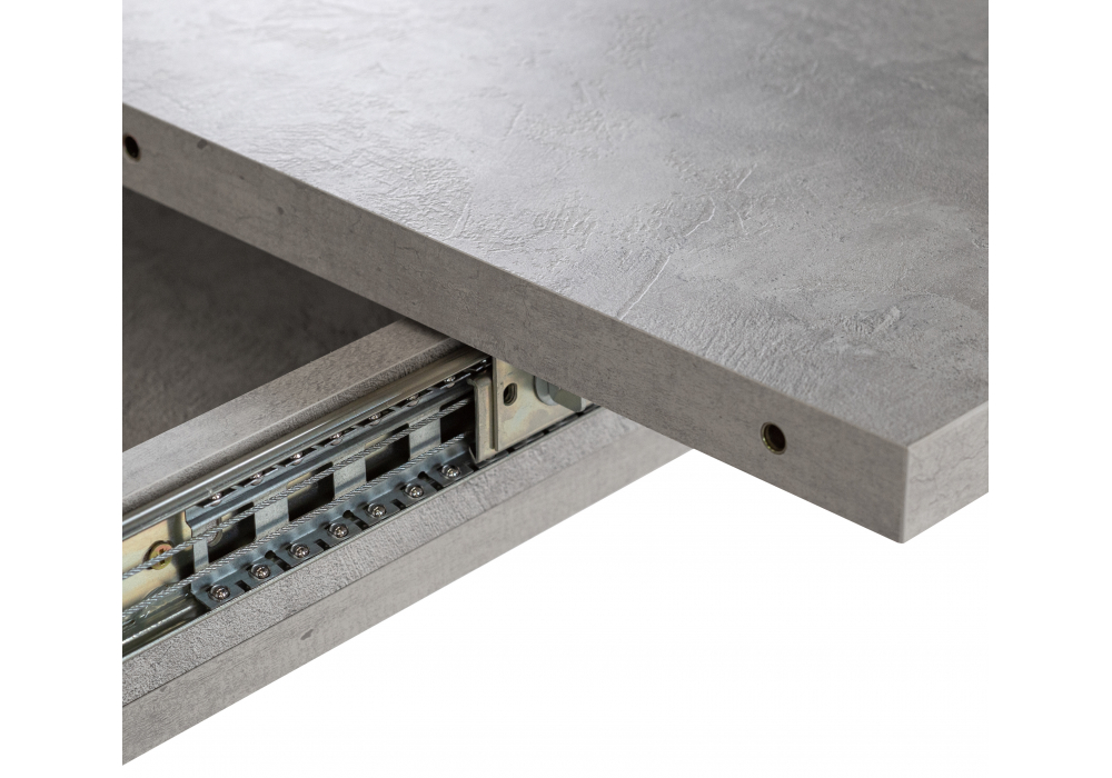 фото стол раскладной woodville аврора цемент светлый / белый 563371 | 220svet.ru