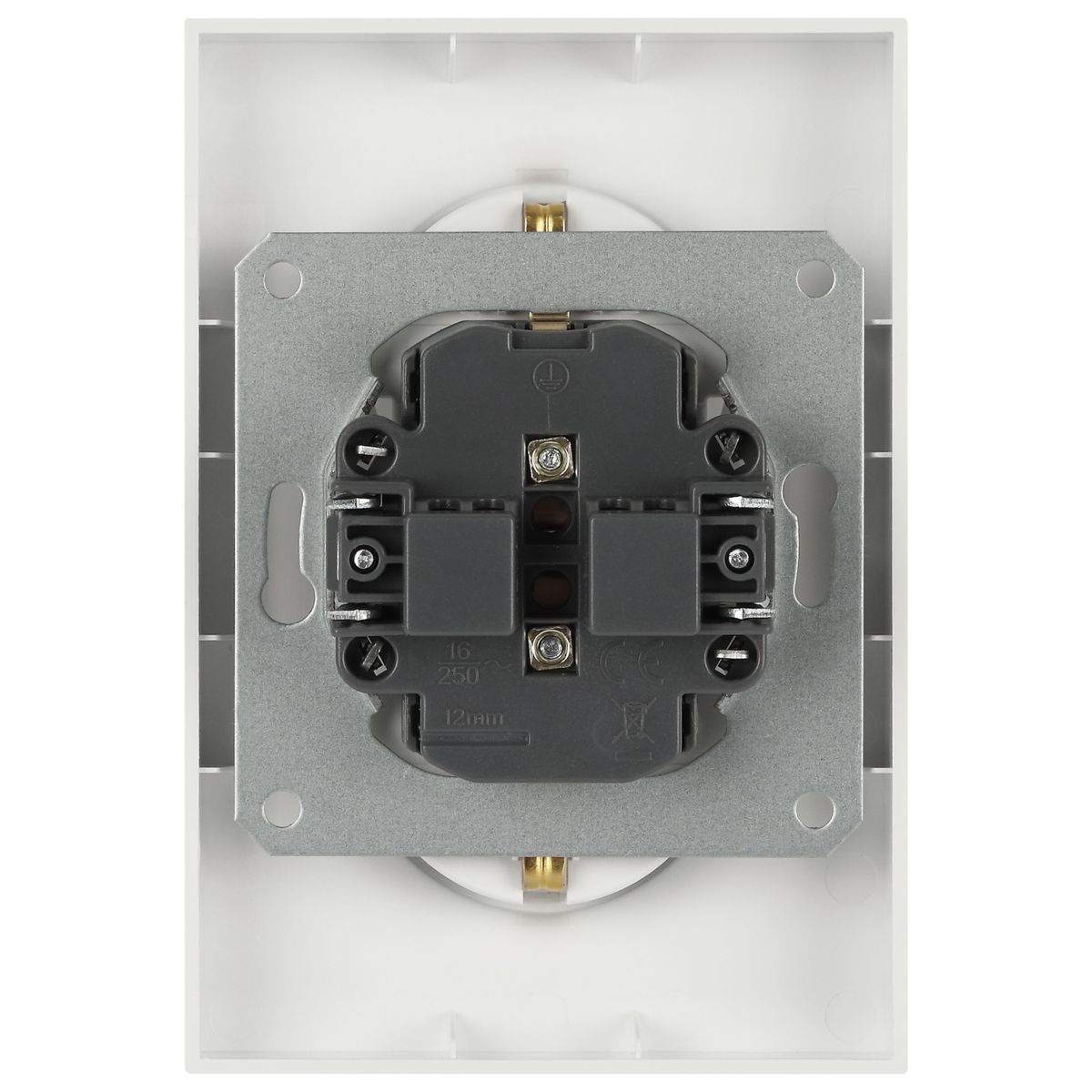 фото розетка эра arktik 16-2105-04 двойная с заземлением 2x2p+e schuko со шторками 16а-250в шампань б0070457 | 220svet.ru