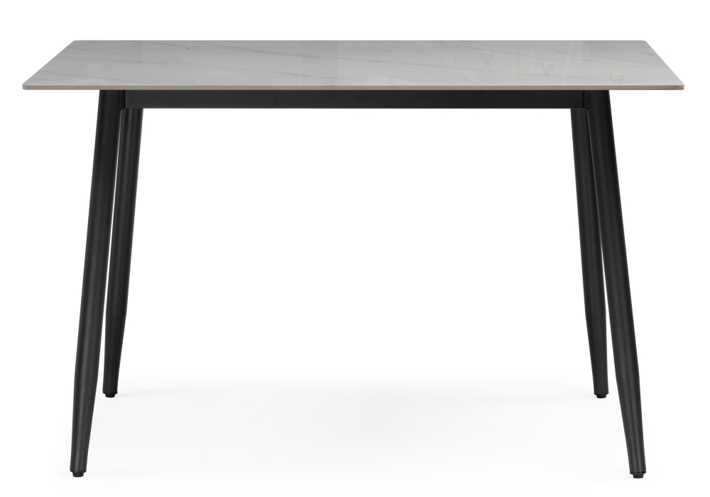 фото керамический стол woodville rio 15906 белый мрамор-черный | 220svet.ru