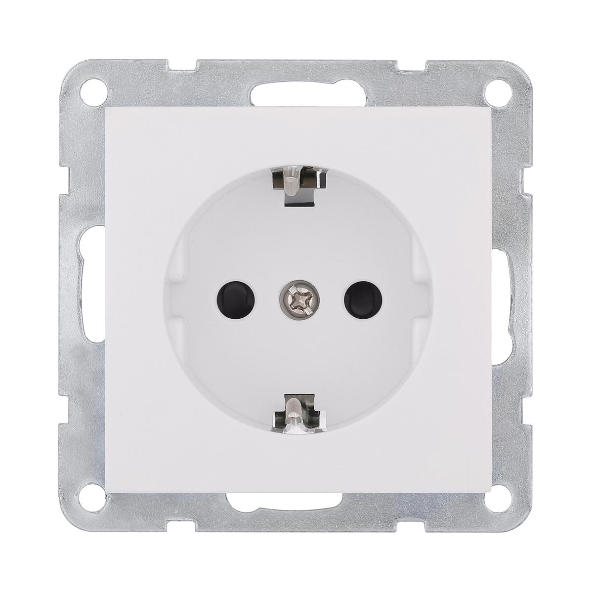 фото розетка lk studio с з/к, со шторками (белый) lk80 843204-1 | 220svet.ru