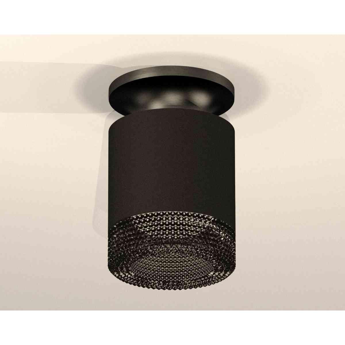 фото комплект накладного светильника ambrella light techno spot xs7402064 sbk/pbk/bk черный песок/черный полированный/тонированный (n7926, c7402, n7192) | 220svet.ru