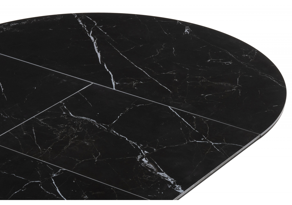 фото керамический стол раскладной woodville нельсон черный /черный 588017 | 220svet.ru