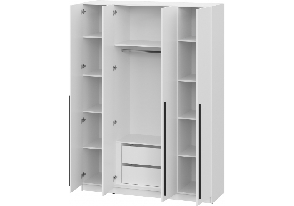 фото шкаф woodville бирма шк-1600 белое дерево / белое дерево 600827 | 220svet.ru