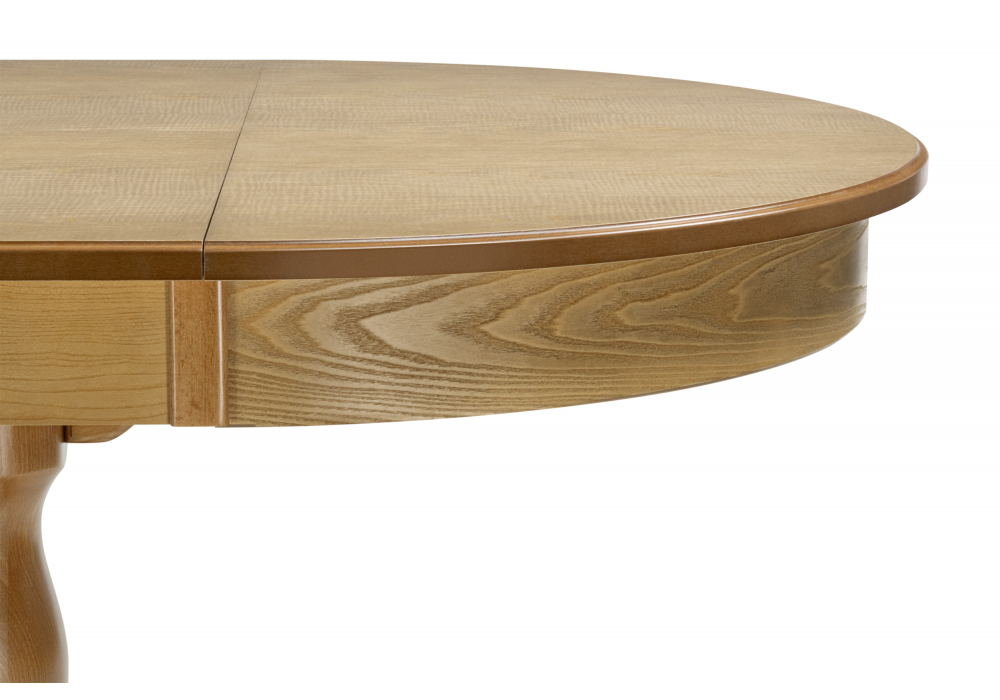 фото стол деревянный раскладной woodville орден 100(140)x100 круглый дуб 639326 | 220svet.ru