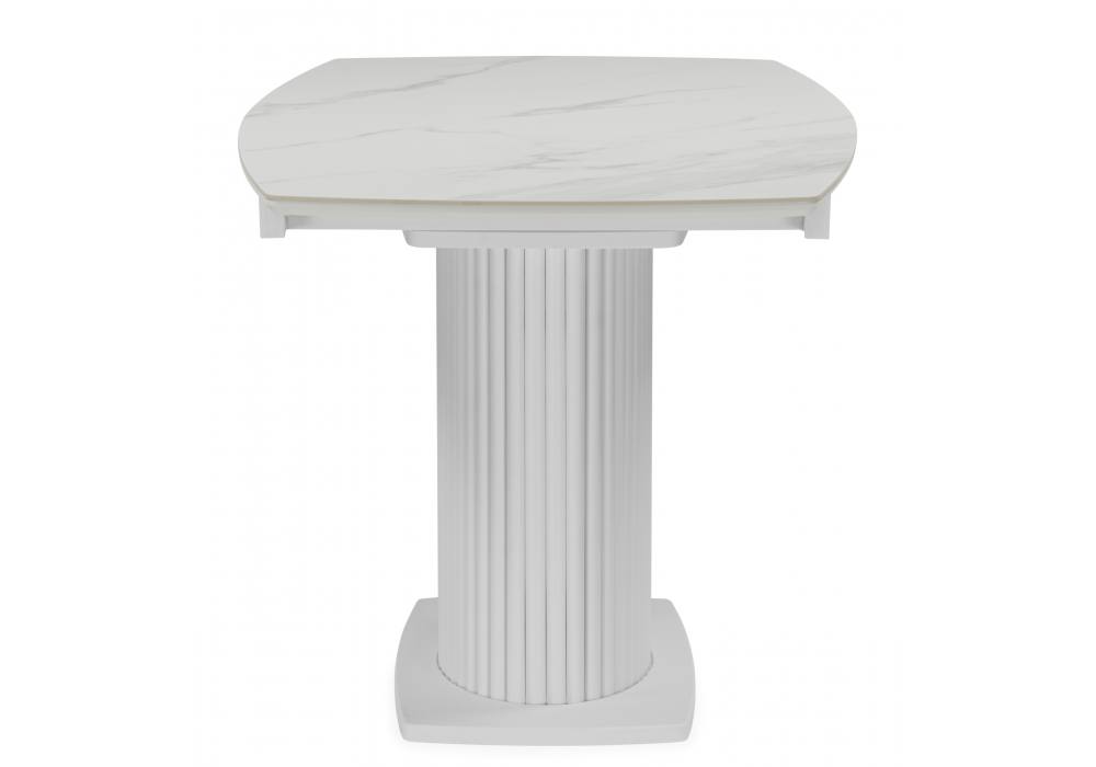 фото керамический стол раскладной woodville фестер 160(200)х90 snow white / белый 664930 | 220svet.ru