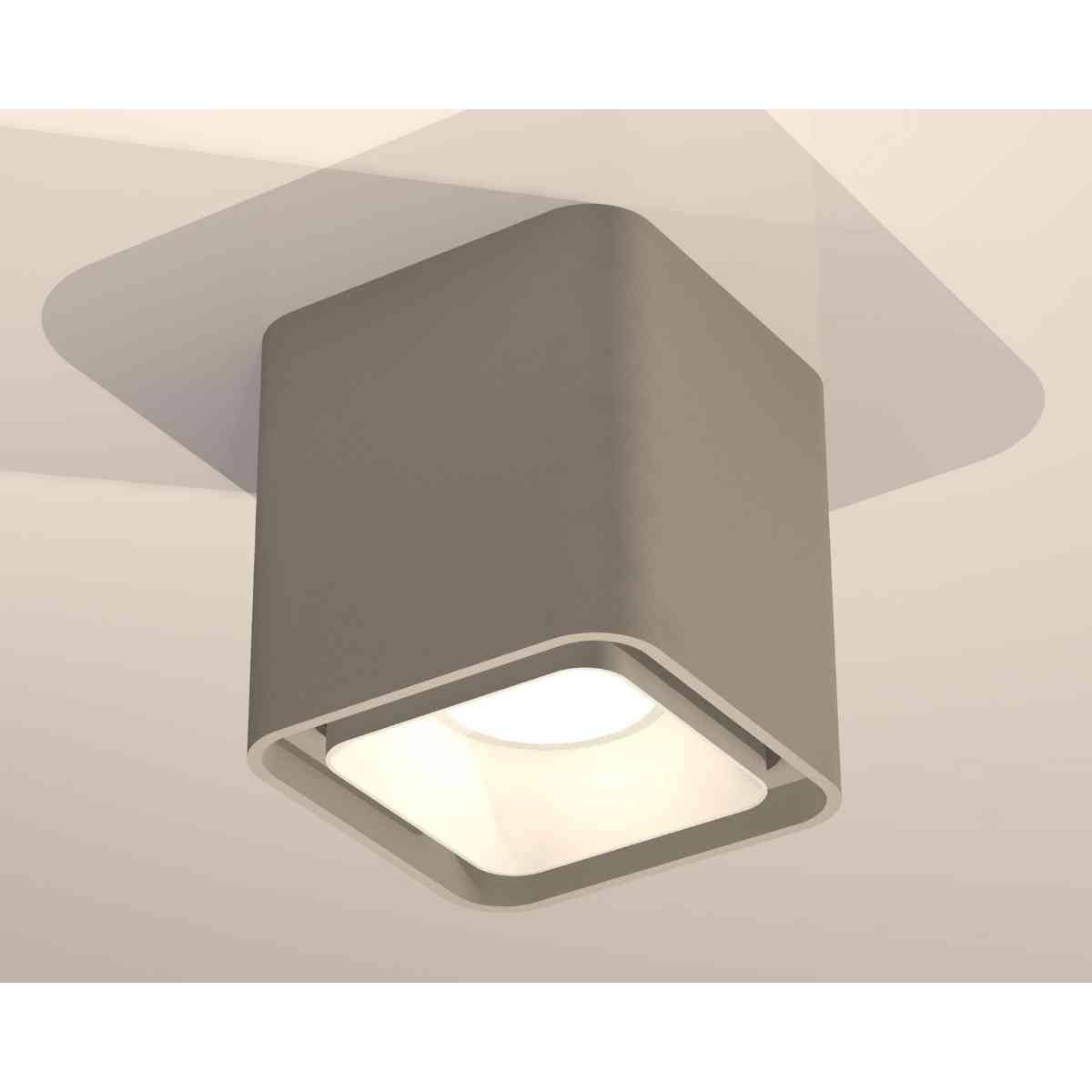 фото комплект накладного светильника ambrella light techno spot xs7842001 sgr/swh серый песок/белый песок (c7842, n7701) | 220svet.ru