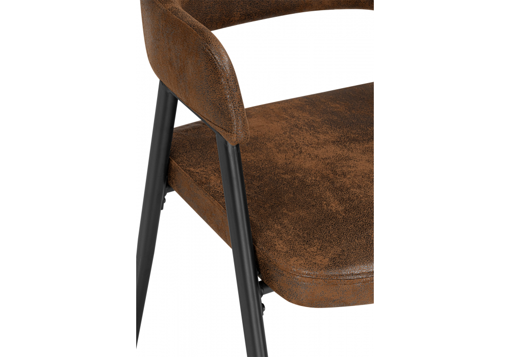 фото стул на металлокаркасе woodville twin brown / black 15923 | 220svet.ru