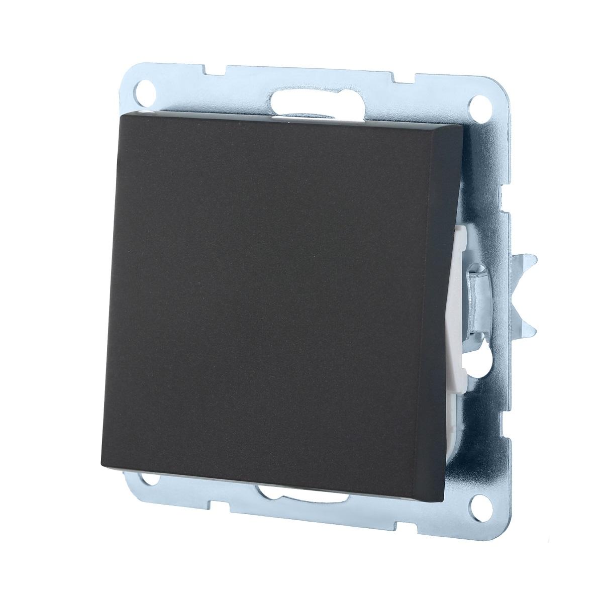 фото переключатель lk studio 1-кл., перекрестный (схема 7) 16 a, 250 b (черный бархат) lk80 840608-1 | 220svet.ru