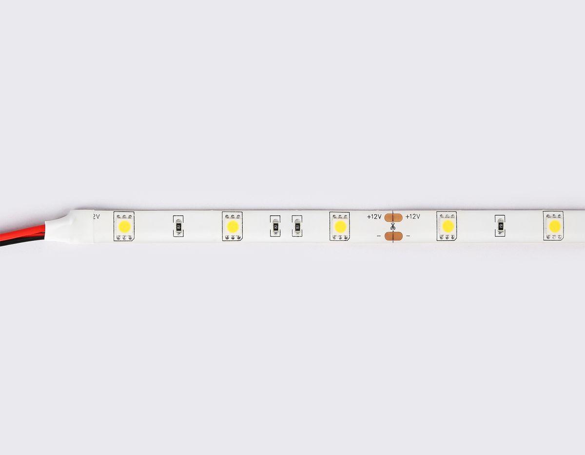 фото светодиодная влагозащищенная лента теплый белый ambrella light 7,2w/m 30led/m 5050smd 3000к 5m gs1901 | 220svet.ru