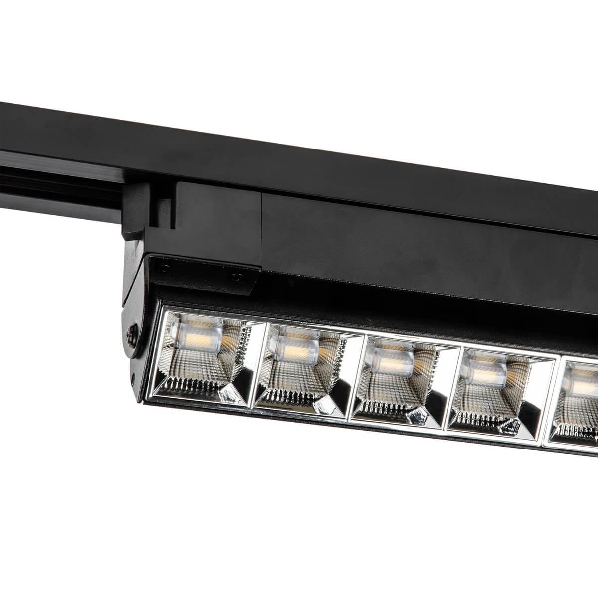 фото трековый светодиодный светильник uniel ulb-q283 20w/4000k black ul-00010126 | 220svet.ru