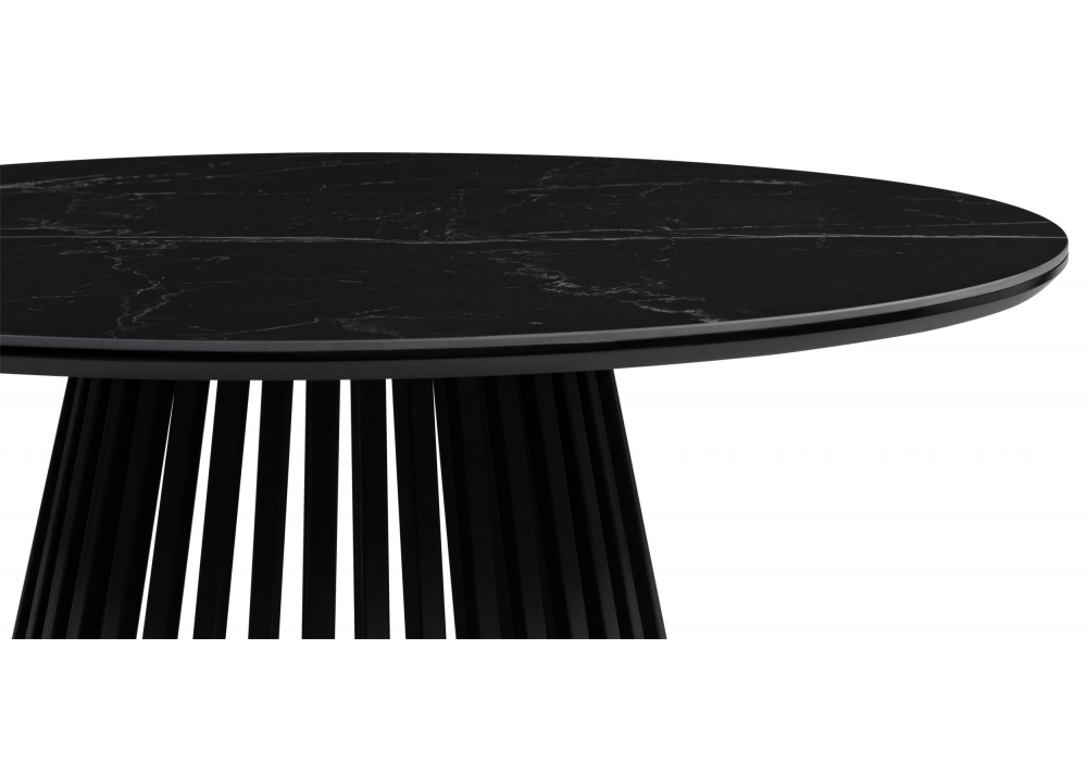 фото керамический стол woodville нэнси 90х90х75 черный мрамор shakespeare black 612877 | 220svet.ru