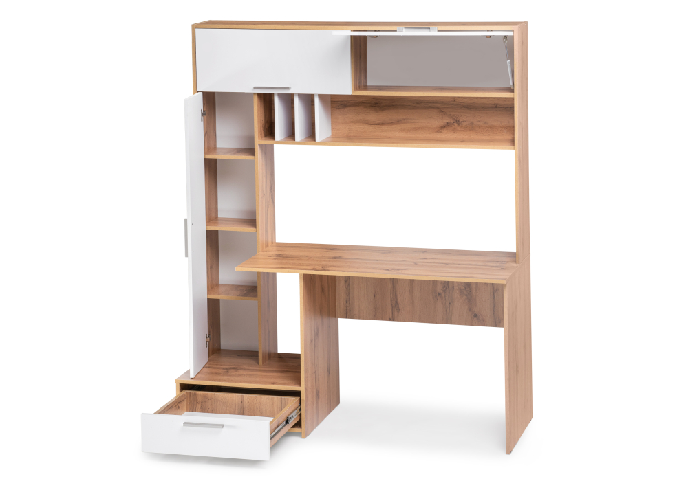 фото стол woodville лайт 03.243 дуб золотой/ белый премиум 318819 | 220svet.ru