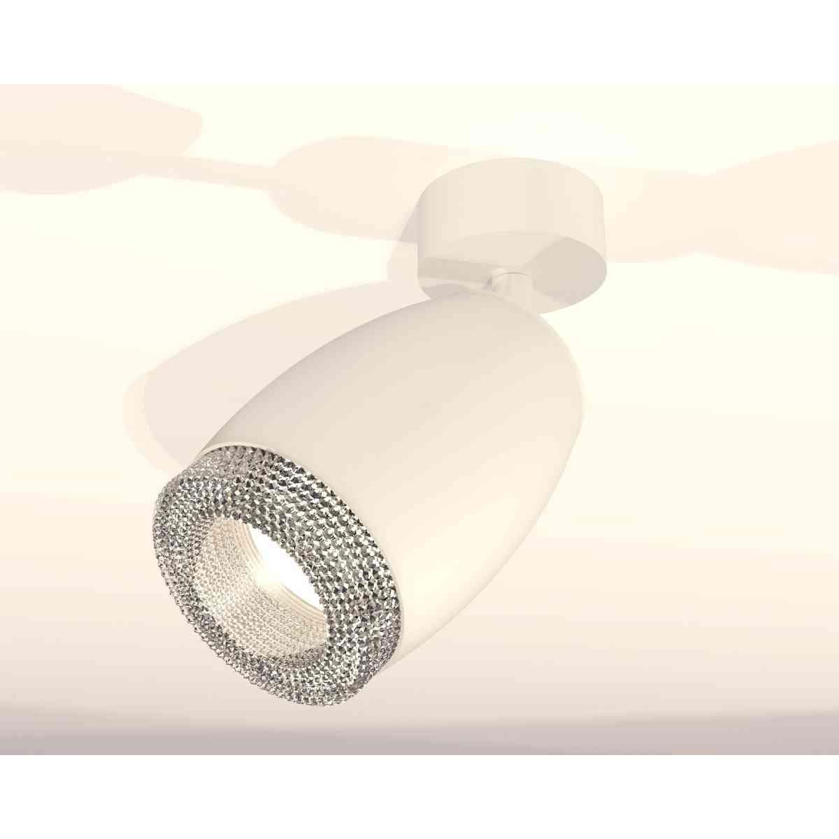 фото комплект накладного светильника ambrella light techno spot xm1122002 swh/cl белый песок/прозрачный (a2202, c1122, n7191) | 220svet.ru