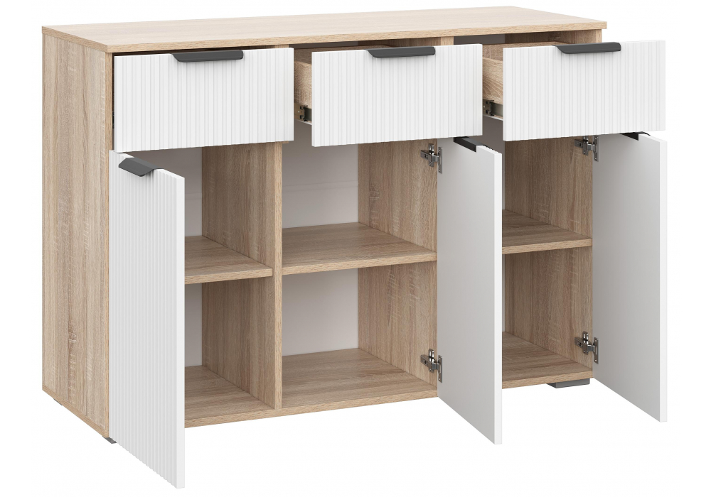 фото комод woodville стокгольм дуб сонома / line софт пломбир 579686 | 220svet.ru