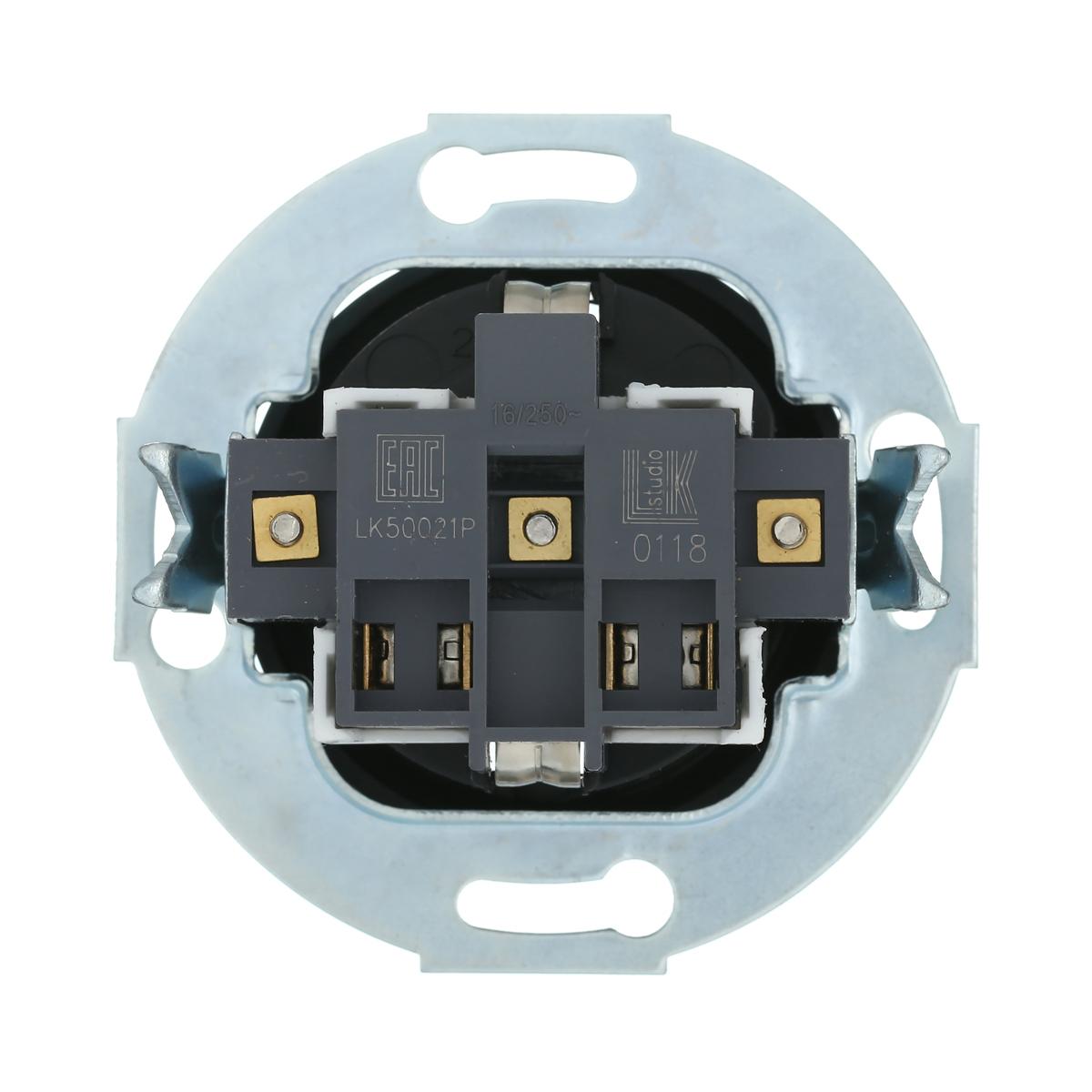 фото розетка lk studio с з/к, со шторками (черный) vintage 883208-1 | 220svet.ru