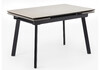 Миниатюра фото керамический стол раскладной 140(200)х80 woodville норман carmen light grey / черный 625826 | 220svet.ru