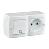 Миниатюра фото выключатель - розетка mono electric octans ip20 одноклавишный - 2к белый 104-010101-185 | 220svet.ru