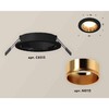 Миниатюра фото комплект встраиваемого светильника ambrella light techno spot xc6513004 sbk/pyg черный песок/золото желтое полированное (c6513, n6113) | 220svet.ru