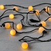 Миниатюра фото гирлянда «шарики» 5м желтая 220в, диаметр шарика 40мм, 20 led, провод черный каучук, ip65 ltc hb20-1-2y | 220svet.ru