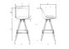 Миниатюра фото стул полубарный dobrin ronni lmzl-pp759a-1-n_lb-mtr_el-b-03-11654 | 220svet.ru