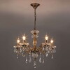 Миниатюра фото подвесная люстра с хрусталем eurosvet elisha 3281/5 бронзовый | 220svet.ru
