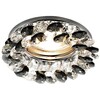 Миниатюра фото встраиваемый светильник ambrella light crystal k206 bk/ch | 220svet.ru