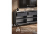Миниатюра фото тв-тумба woodville иадама 3-ств. графит / графит софт 674704 | 220svet.ru