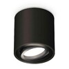 Миниатюра фото комплект накладного светильника ambrella light techno spot xs7532002 sbk/pbk черный песок/черный полированный (c7532, n7002) | 220svet.ru