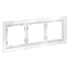 Миниатюра фото рамка стеклянная на 3 поста voltum s70 vls110301 (белый, стекло) | 220svet.ru
