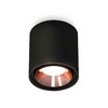 Миниатюра фото комплект накладного светильника ambrella light techno spot xs7723005 sbk/ppg черный песок/золото розовое полированное (c7723, n7035) | 220svet.ru