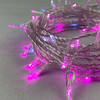 Миниатюра фото гирлянда нить 10м розовая с мерцанием белого диода 24в, 100 led, провод прозрачный пвх, ip54 ltc pst100blw-10-1p | 220svet.ru
