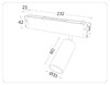 Миниатюра фото трековый светодиодный светильник ambrella light track system magnetic 220v gl1202 | 220svet.ru
