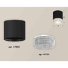 Миниатюра фото комплект накладного светильника ambrella light techno spot xs7402010 sbk/cl черный песок/прозрачный (c7402, n7191) | 220svet.ru