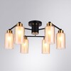 Миниатюра фото потолочная люстра arte lamp leo a7027pl-6bk | 220svet.ru