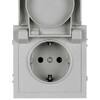 Миниатюра фото розетка эра galaxy 15-2103-03 c заземлением 2p+e schuko со шторками с крышкой 16а-250в ip20 алюминий б0070662 | 220svet.ru