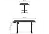 Миниатюра фото компьютерный стол woodville маркос с механизмом подъема белая шагрень / черный 578406 | 220svet.ru