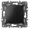 Миниатюра фото выключатель двухклавишный эра 10ax 250v 14-1104-05 б0034234 | 220svet.ru